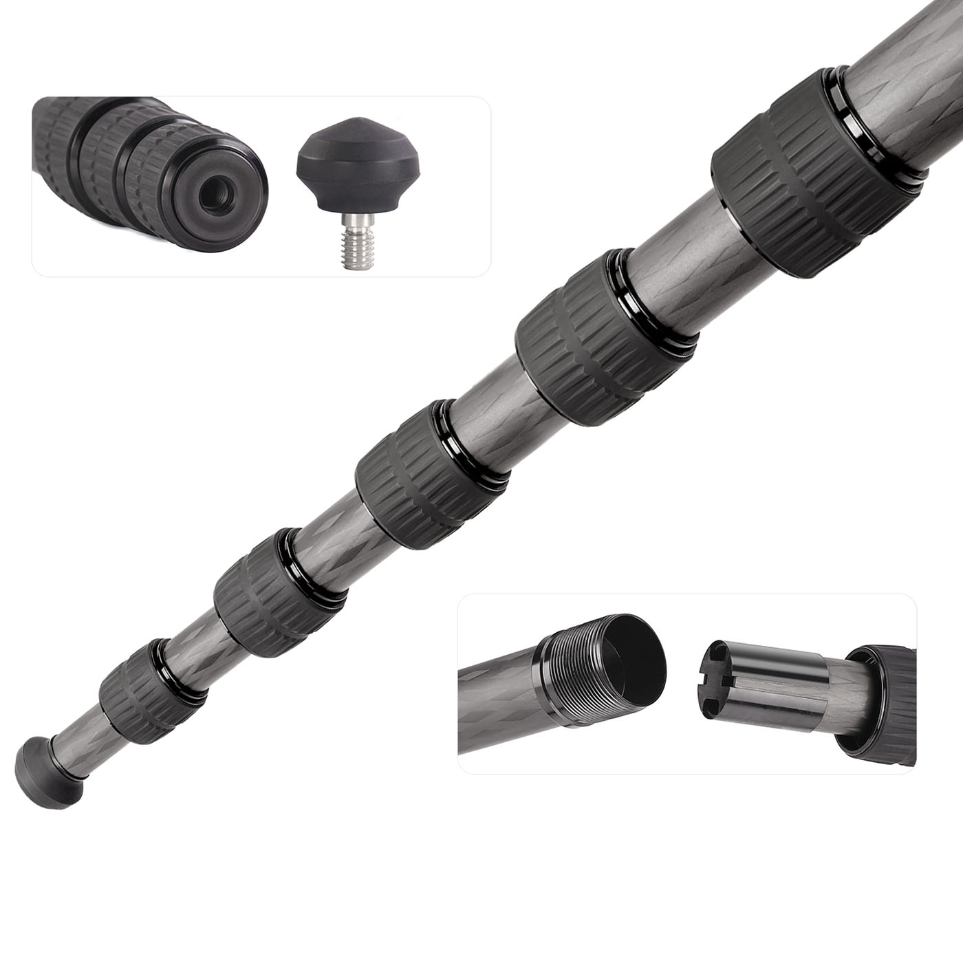 Leofoto MP-366C monopié de carbono