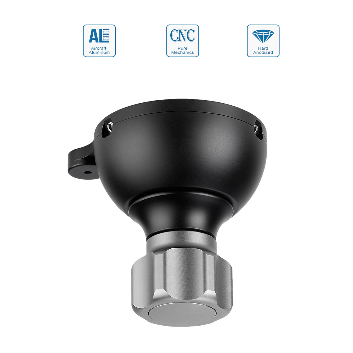 Leofoto YB-75SP cazoleta de nivelación para semiesferas de 75 mm con pomo estelar (mango corto) - Opción de manejo: mango corto con empuñadura de estrella