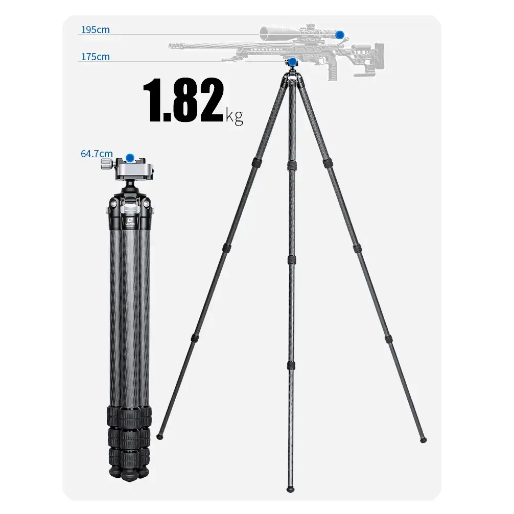 Leofoto SA-324CL trípode de carbono de tres patas con soporte MA-30