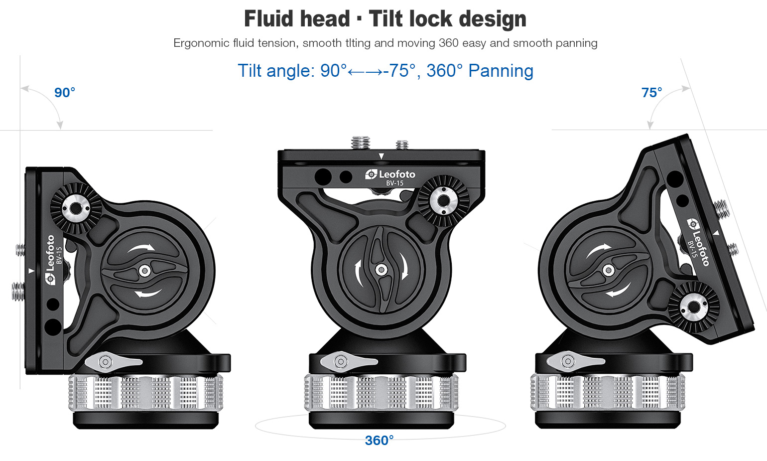 Leofoto BV-15  testa video fluida