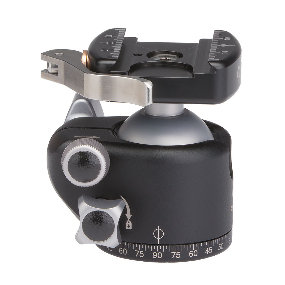 Really Right Stuff BH-40 LR medium ball head with compact B2-40 LR lever quick-release clamp  - RRS clamp/platform: with B2-40 LR lever release clamp