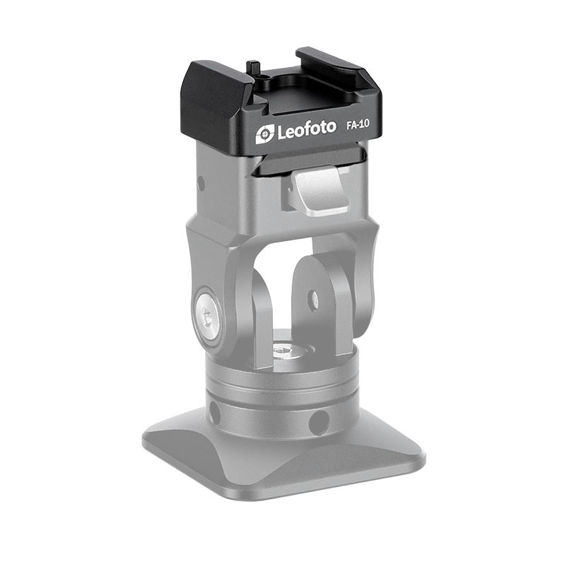 Leofoto FA-10 V quick release plate with cold shoe mount