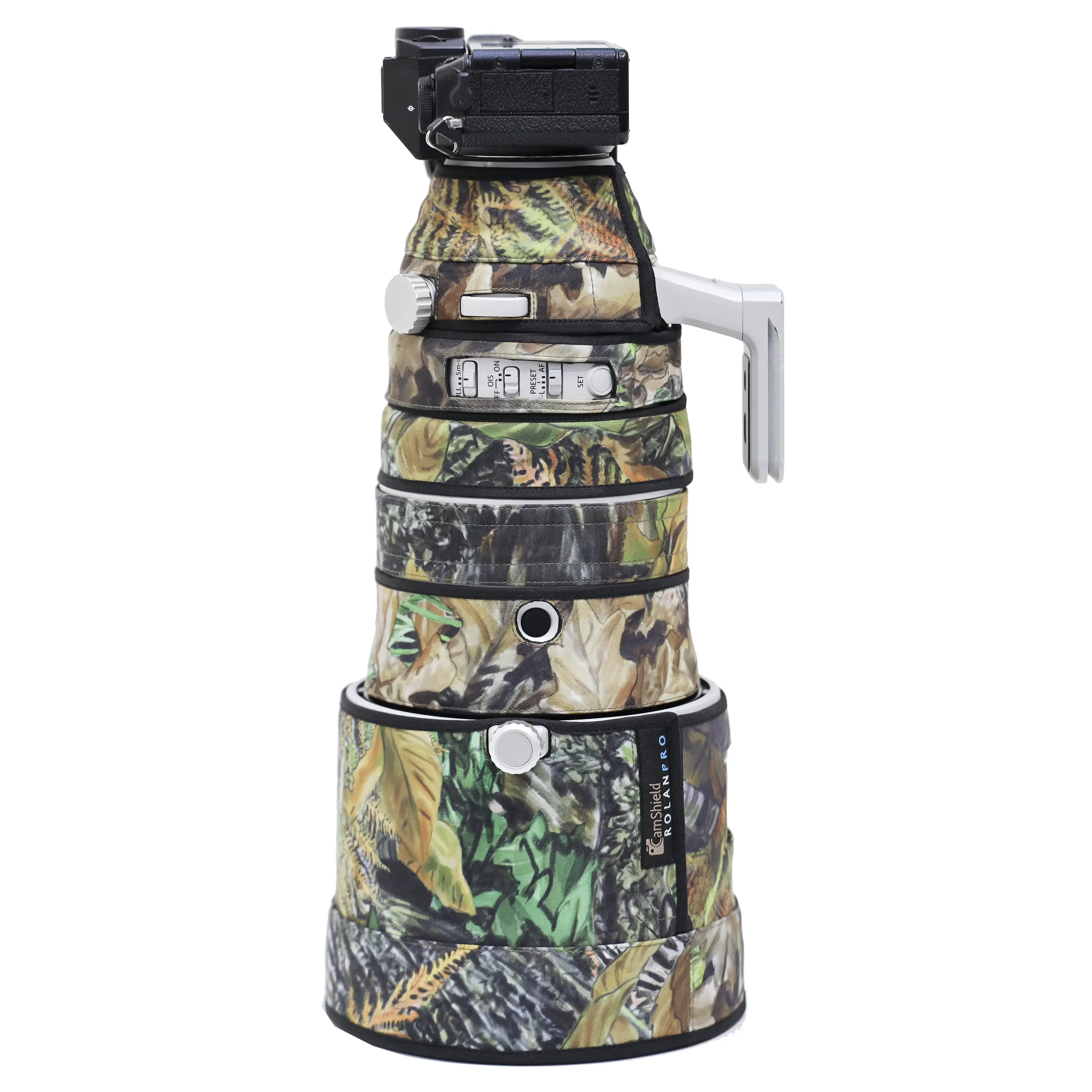 Protection d'objectif ROLANPRO pour Fuji XF 200 mm f/2 R LM OIS WR Camouflage & Imperméable