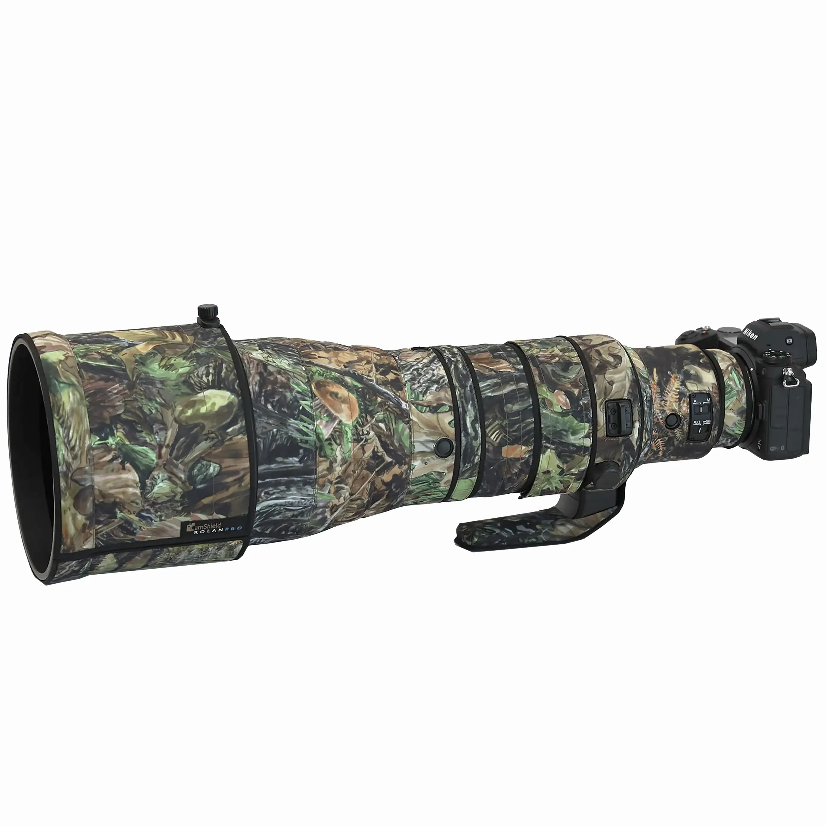 ROLANPRO protection d’objectif pour Nikon Z 600 mm f/4 TC VR S - camouflage & imperméable