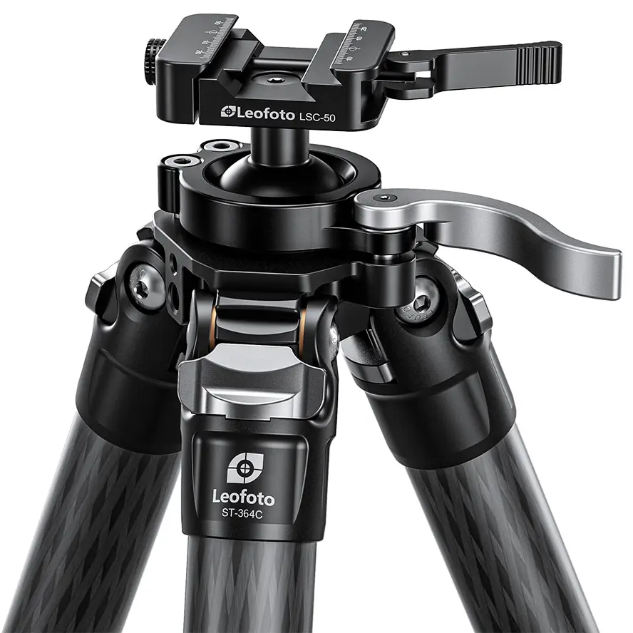 Leofoto ST-364C trípode de carbono de tres patas con rótula integrada (Arca y Picatinny)