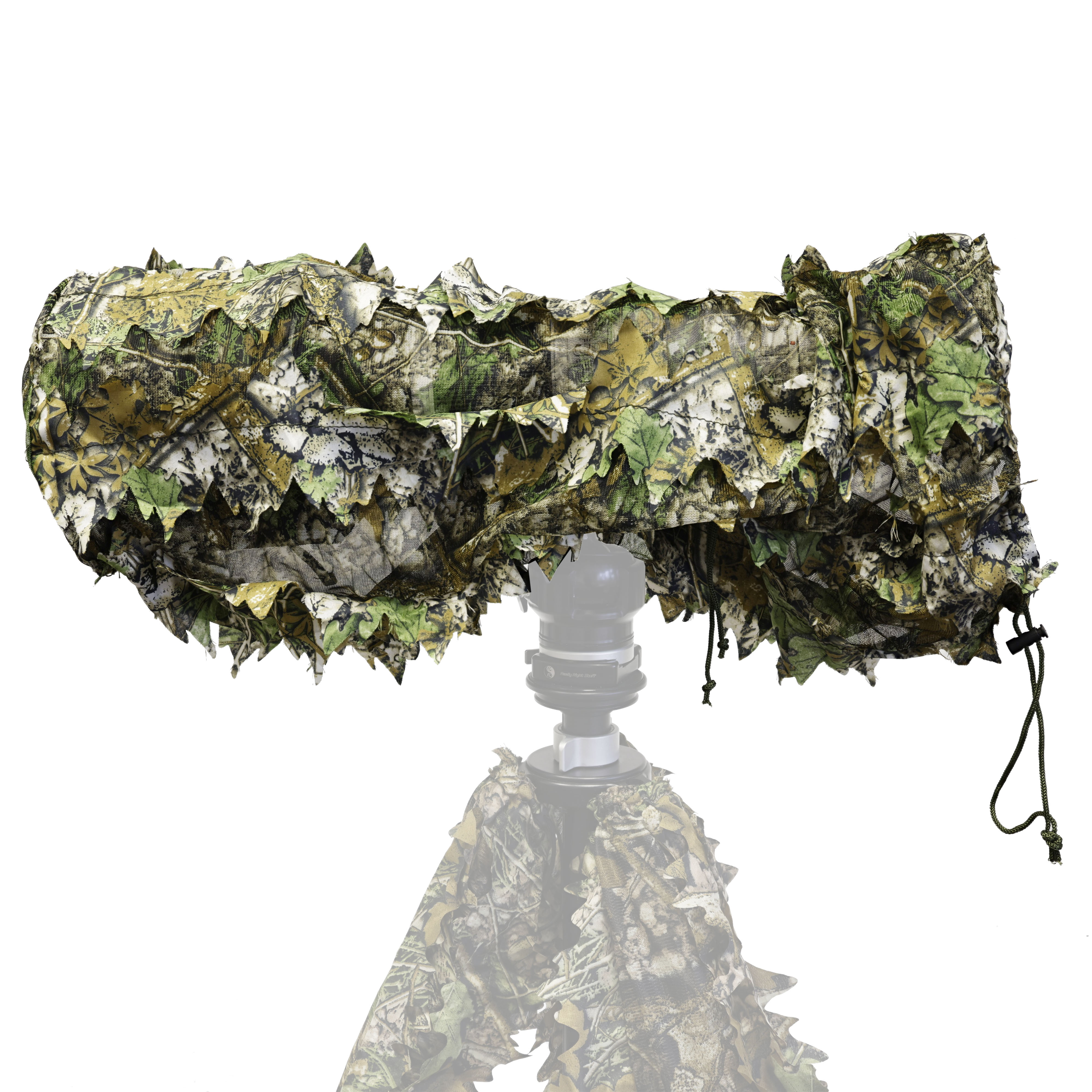 Manchon XL de camouflage 3D Tragopan - camouflage pour combinaison appareil photo-téléobjectif