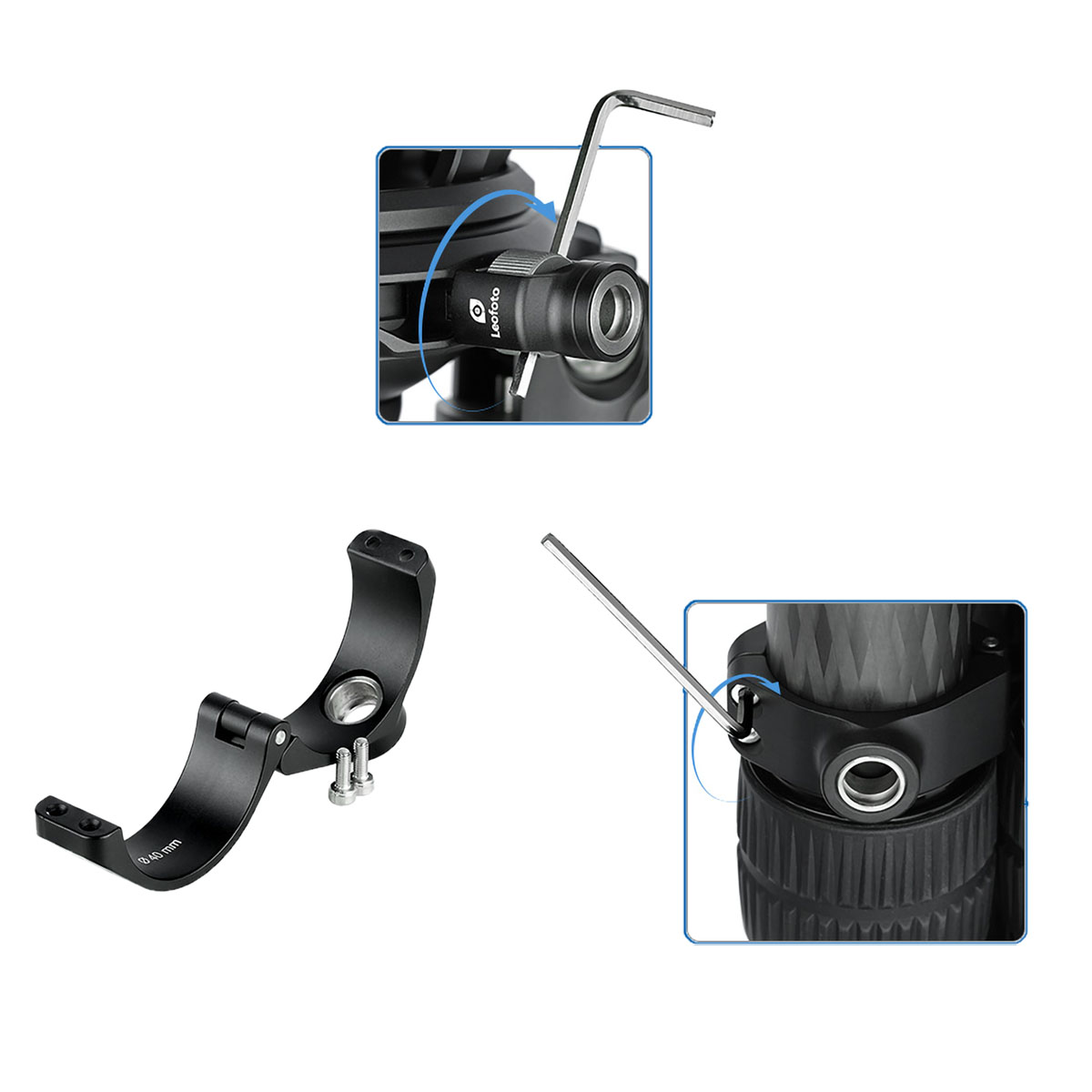 Leofoto Stativtragegurt LM für 3/8" UNC-Gewinde und Stativschelle 32 mm - Stativbeindurchmesser: 32 mm