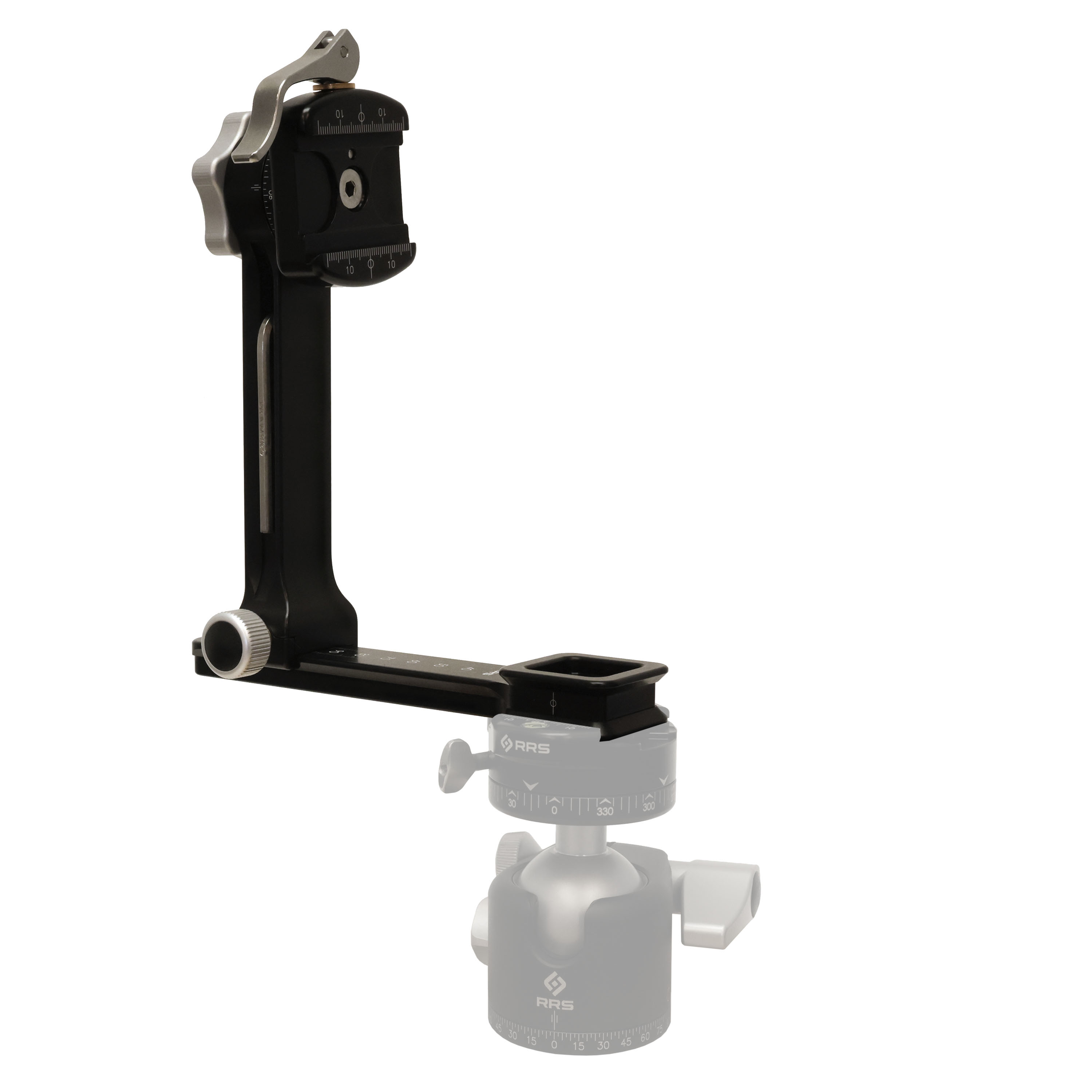 Really Right Stuff: PG-01 LR: Soporte inclinable telefoto compacto con abrazadera de palanca B2-40 LR / base Ascend
