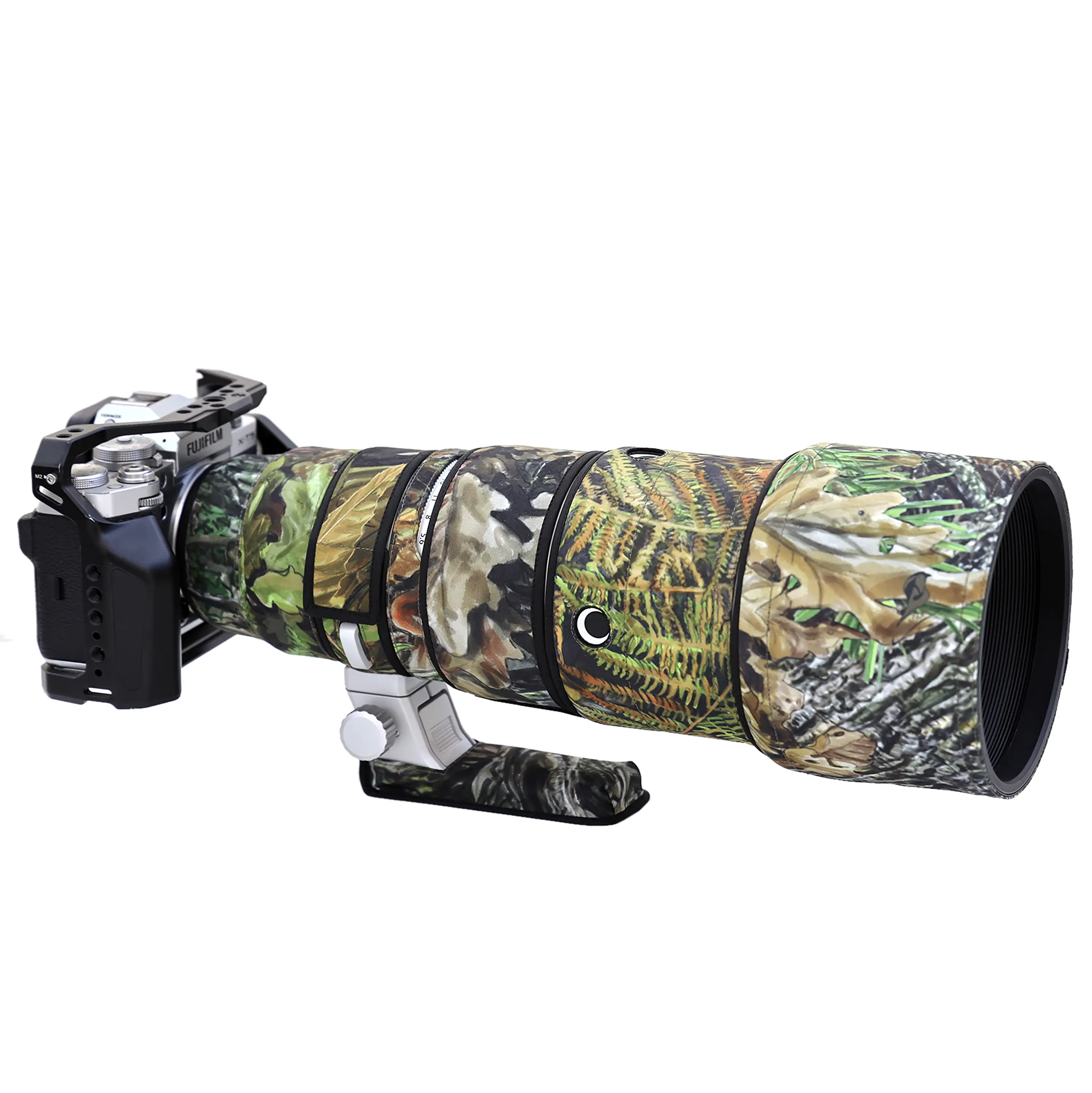 ROLANPRO Protezione per obiettivo Fuji XF 500mm f/5.6 R LM OIS WR mimetico & impermeabile