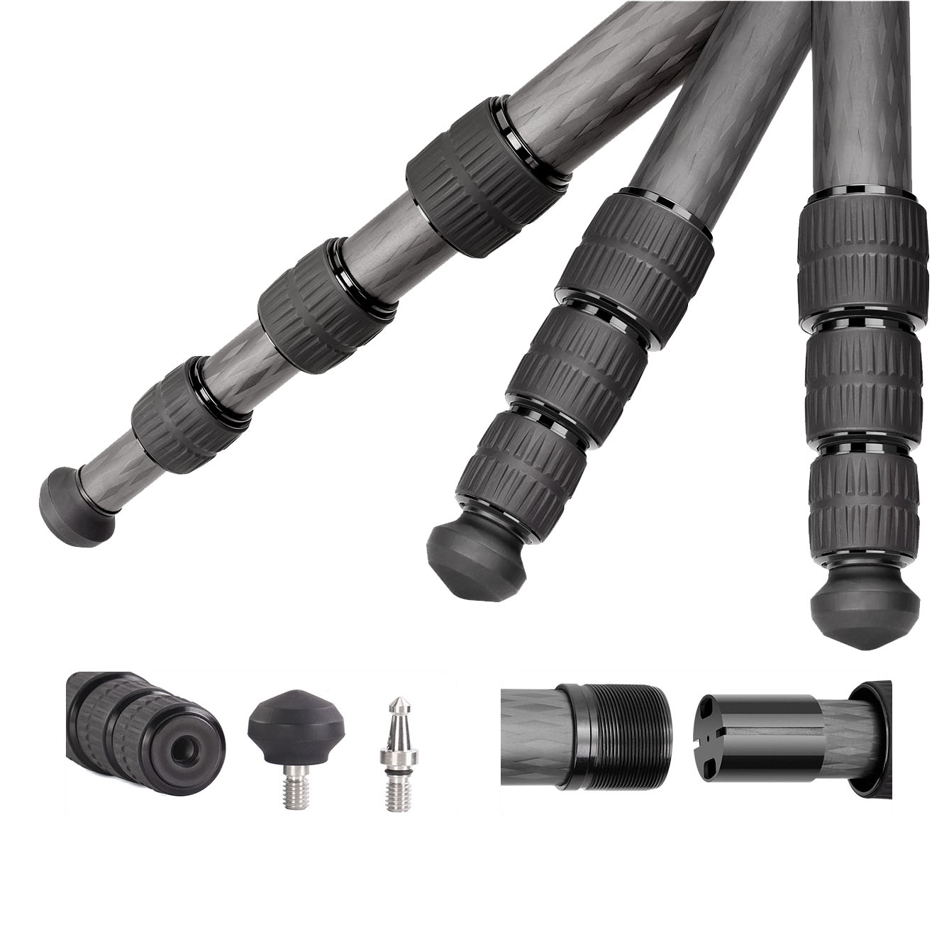 Leofoto LS-285CEX Ranger carbon tripod with integrated leveling