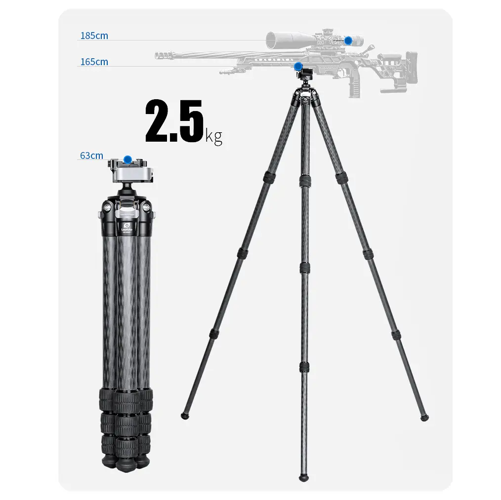 Trípode de carbono de tres patas Leofoto SA-404C con soporte MA-30L