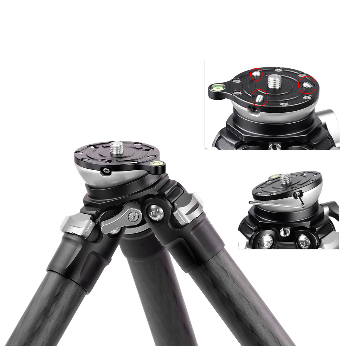 Leofoto LS-325CEX Ranger carbon tripod with integrated leveling