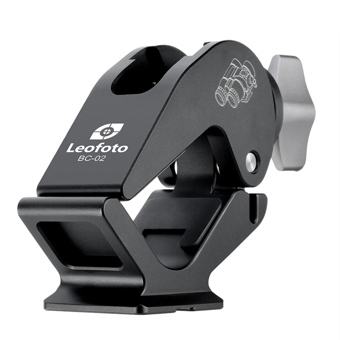 Leofoto BC-02 Fernglashalterung mit Schnellwechselprofil