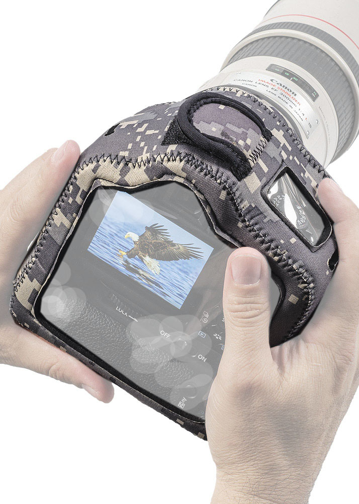 LensCoat Kameraschutz BodyGuard Compact CB (Clear Back) mit Batteriegriff - Digital Camo - Farbe:  Digital Camo LensCoat