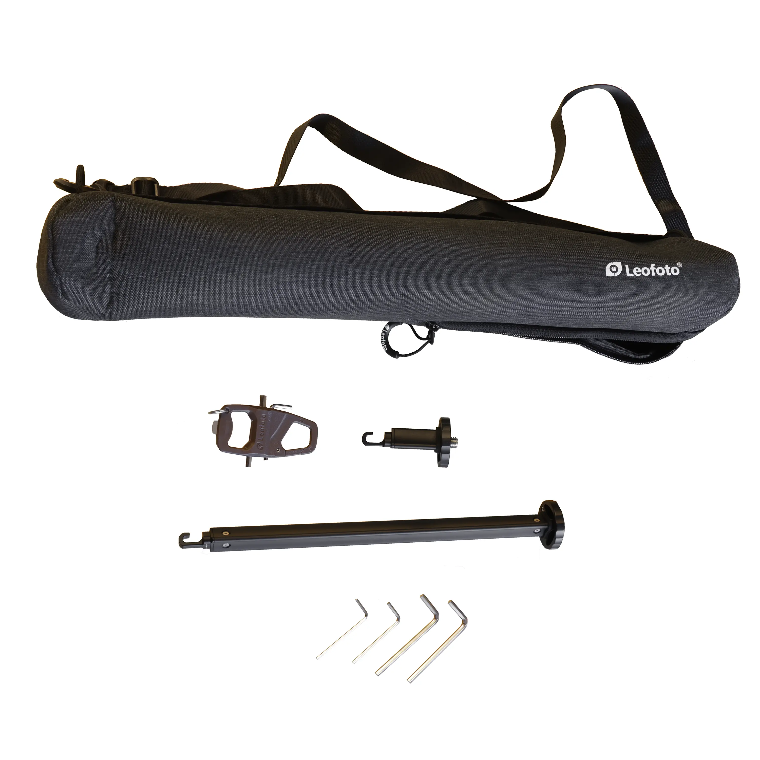 Leofoto LY-224C Treppiede in carbonio + LH-25R Y rosso