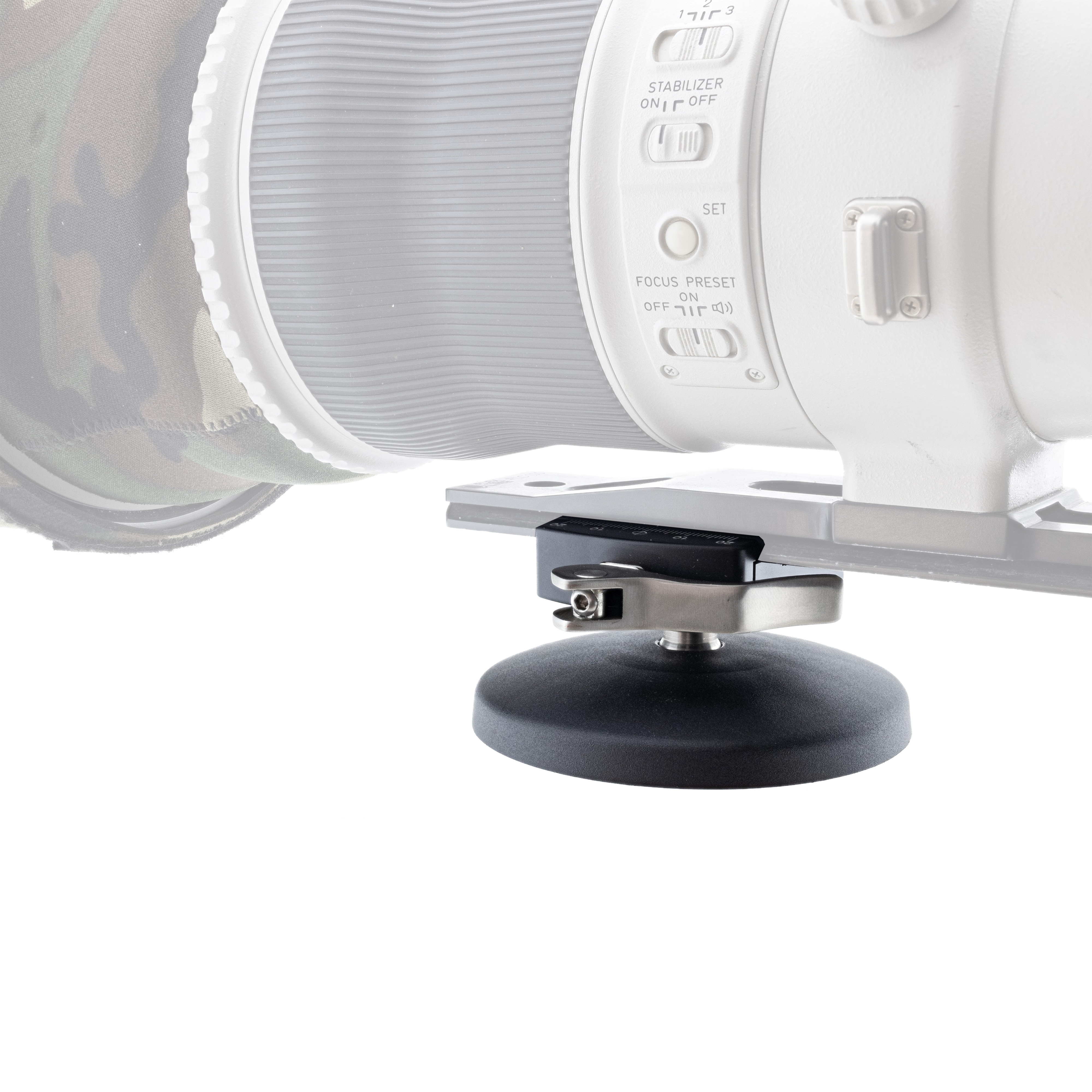 Mini trépied de sol Groundpod 100 Lever - raccord à levier et pied à plateau de 100 mm