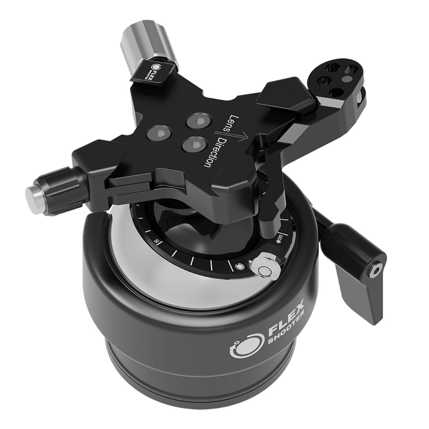 Flexshooter Pro Lever (Silver Edition) Multi-Stativkopf/Teleneiger mit Hebelklemme