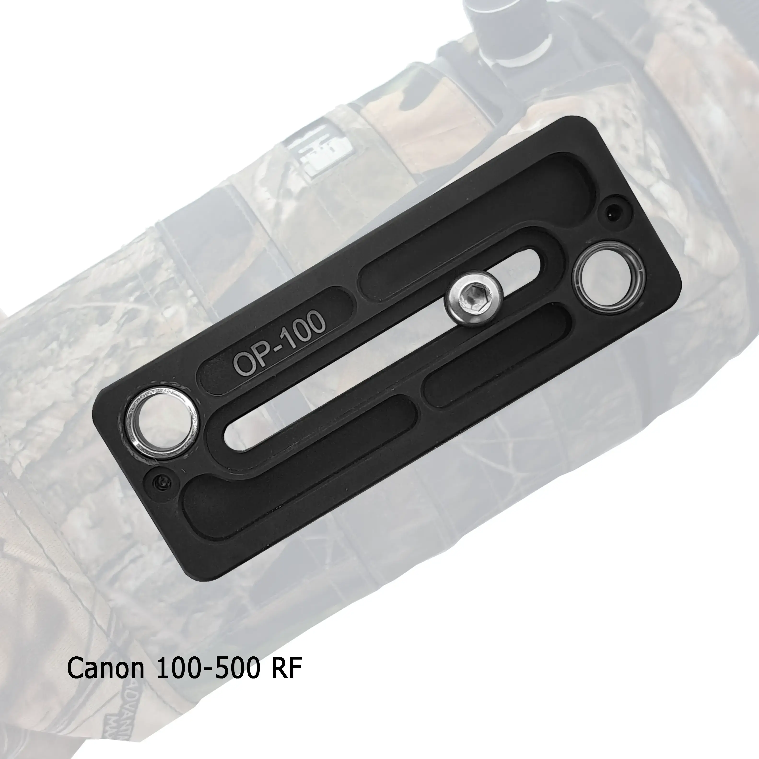 Objektivplatte Universal OP-100 (100 mm) mit 2 x QD-Aufnahme OP-100 (100 mm) 2 x QD  - ohne Sockel - Objektiv-Platte: OP-100 (100 mm) 2 x QD  | Objektiv-Sockel: ohne Sockel