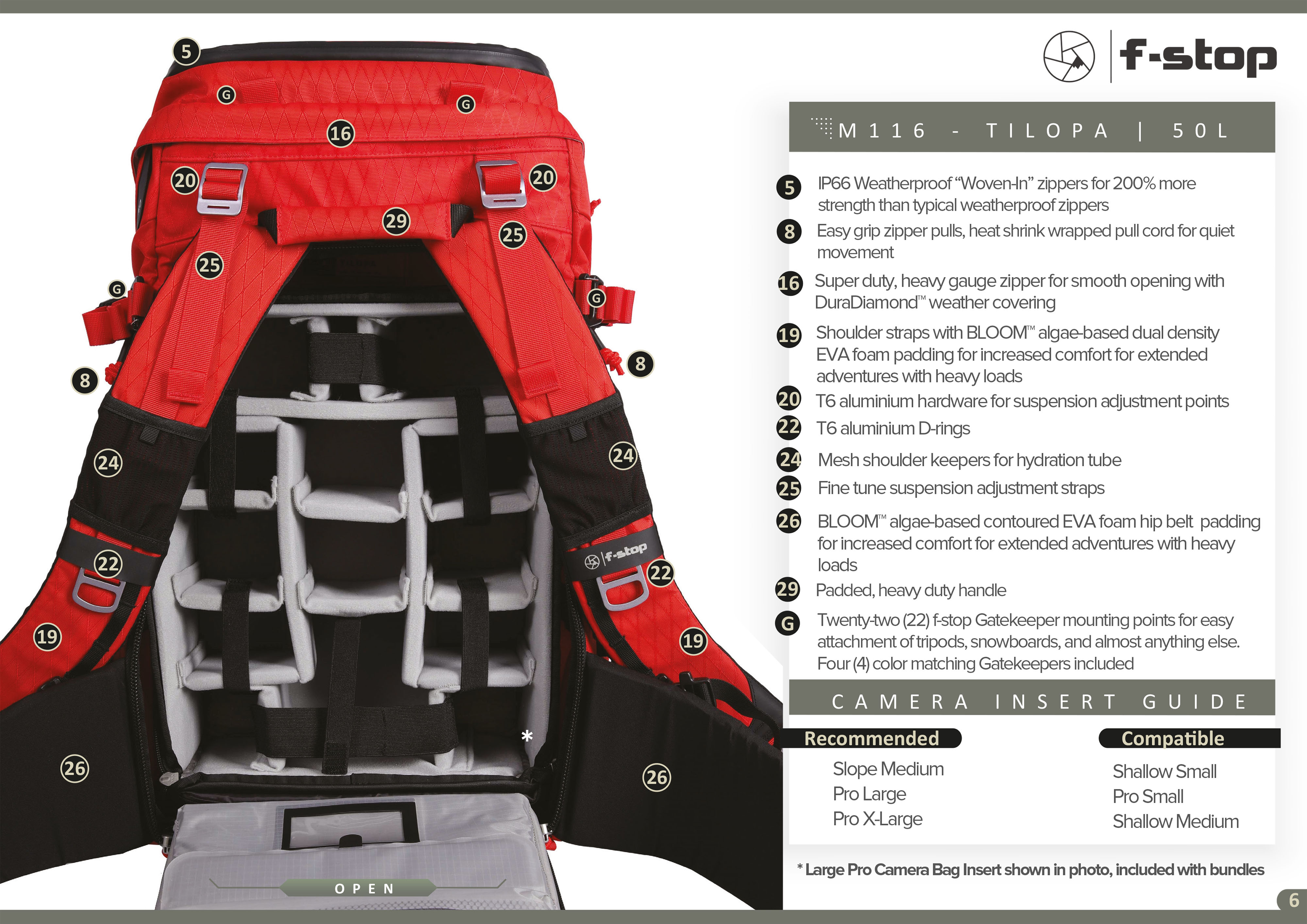 f-stop TILOPA 50L DuraDiamond™ Rucksack Essentials Bundle - Cypress Green