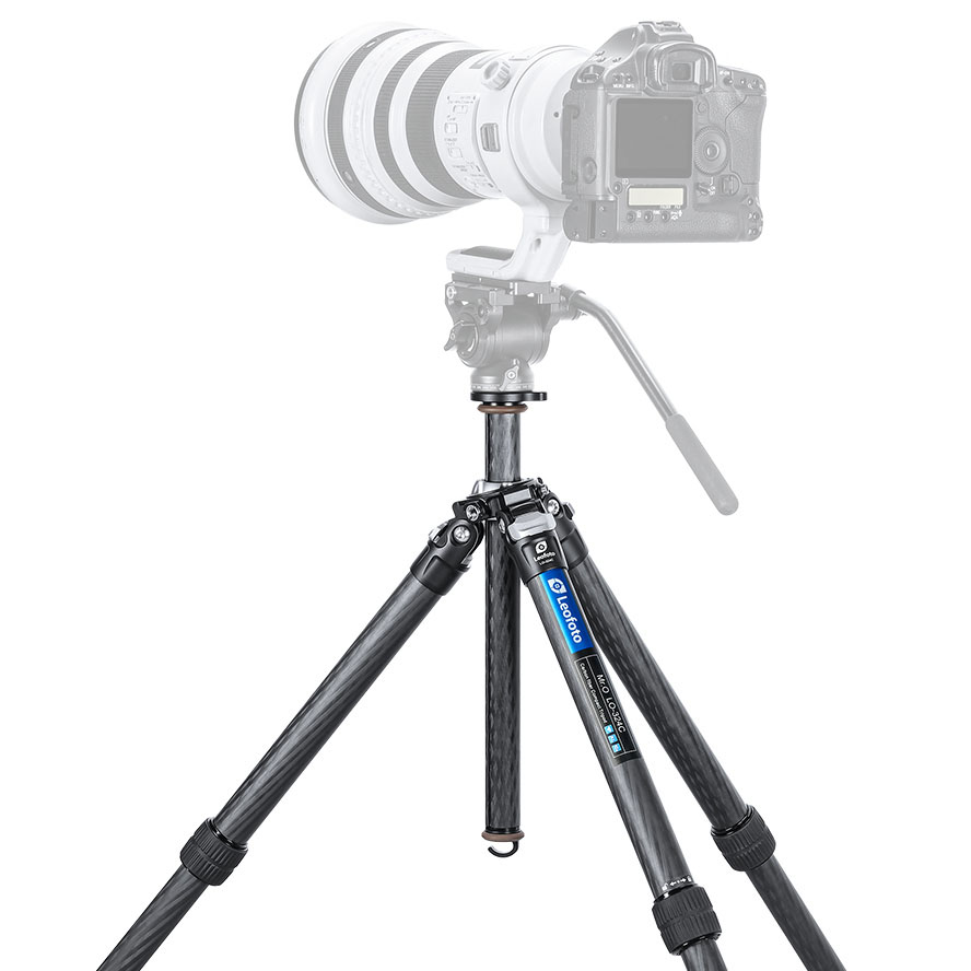 Treppiede in carbonio Leofoto LO-324C con colonna centrale livellabile