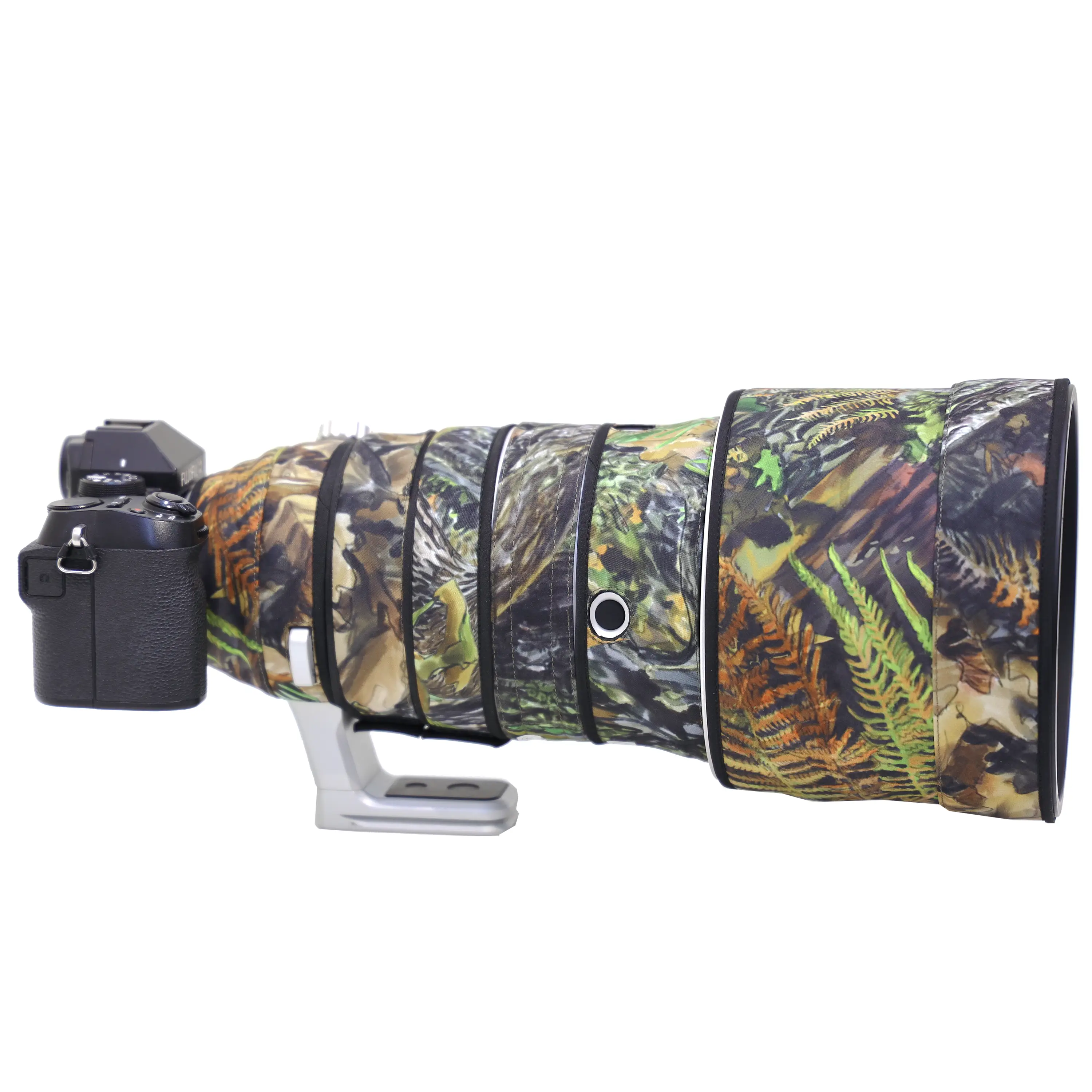 ROLANPRO Objektivschutz für Fuji XF 200 mm f/2 R LM OIS WR Tarnfarben & Waterproof