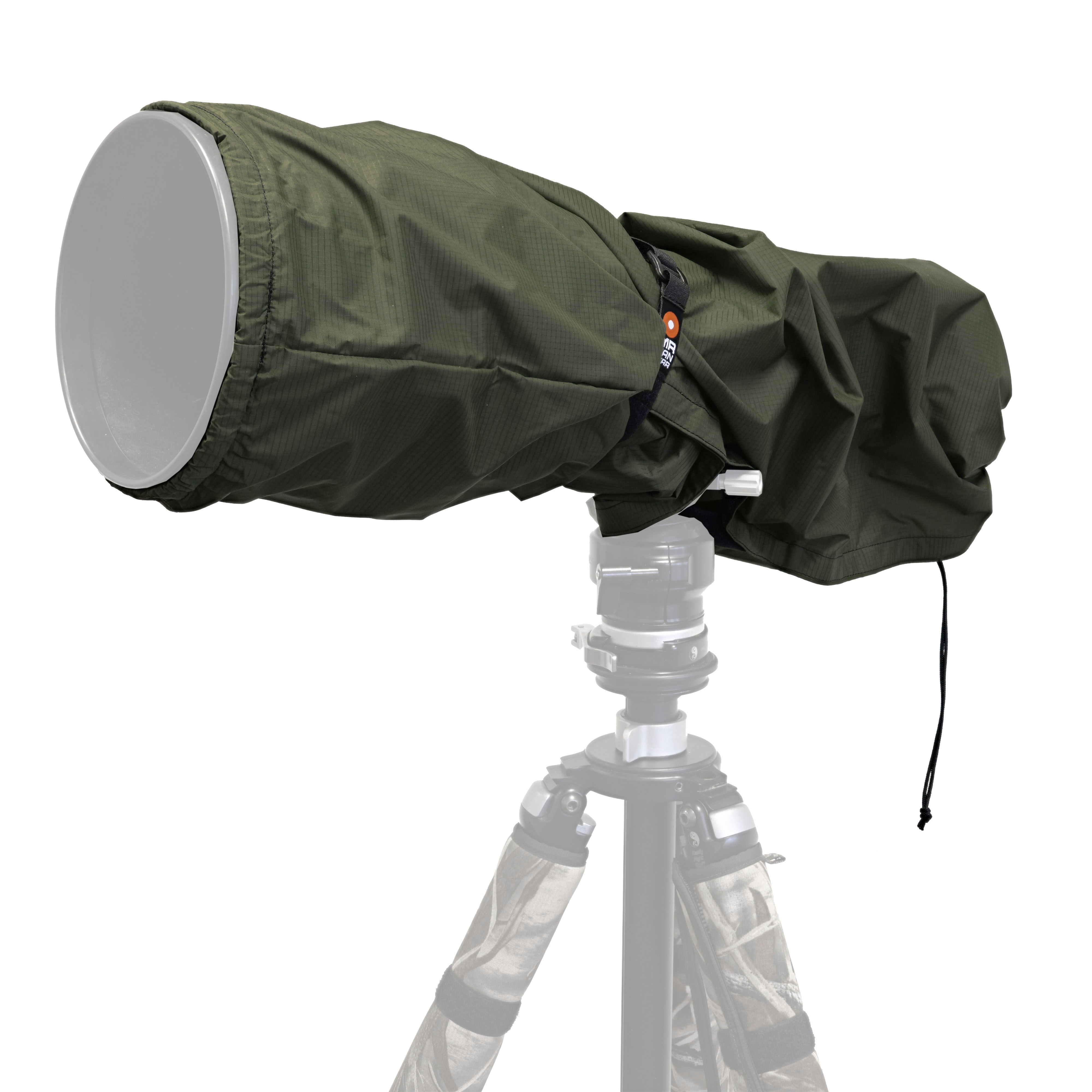 MR JAN GEAR Copricapo per doccia Protezione antipioggia per fotocamera e obiettivo Khaki - ⌀ 18 cm, lunghezza 80 cm - Regenschutz Größe: XL ⌀ 18 cm, length 80 cm | LensCoat Colore/modello: Khaki