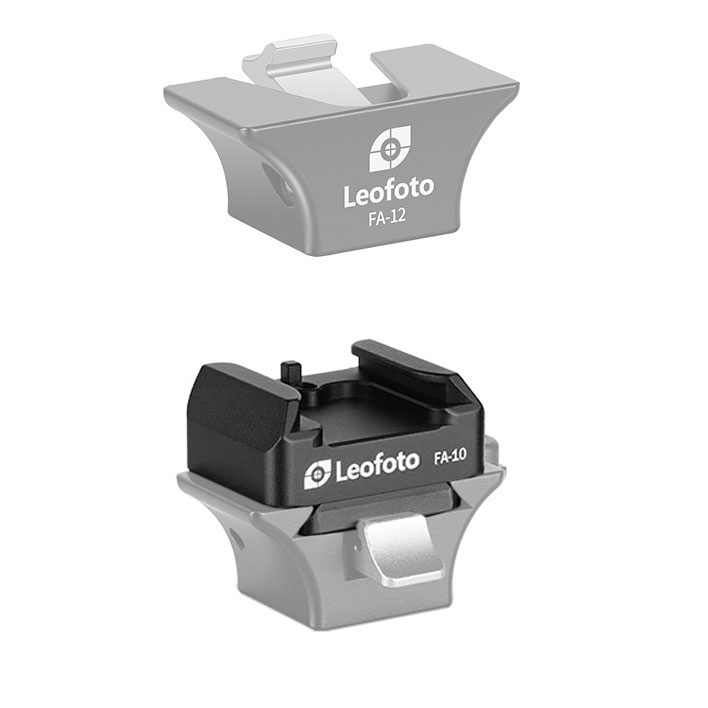 Leofoto FA-10 V quick release plate with cold shoe mount