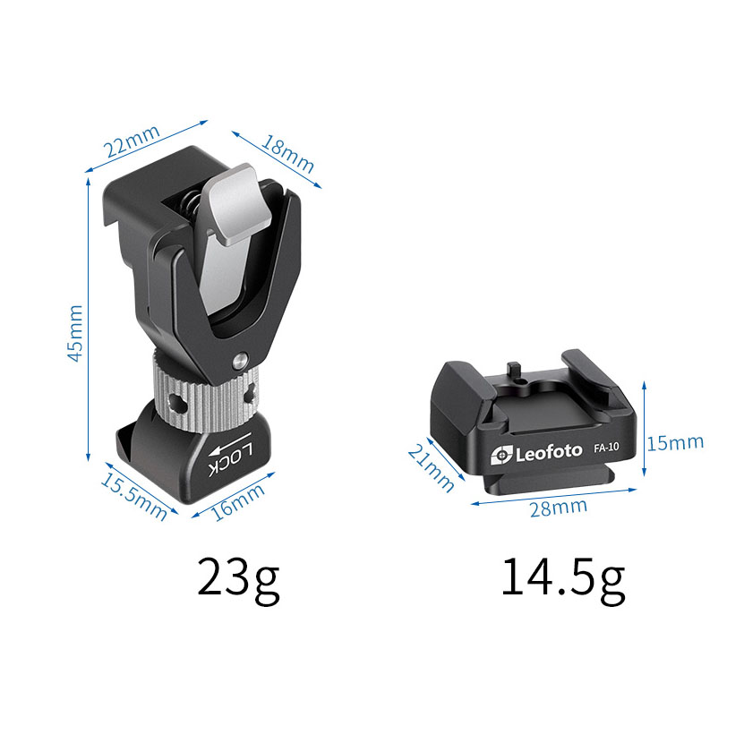Leofoto FA-16 adapter + FA-10 V quick release plate