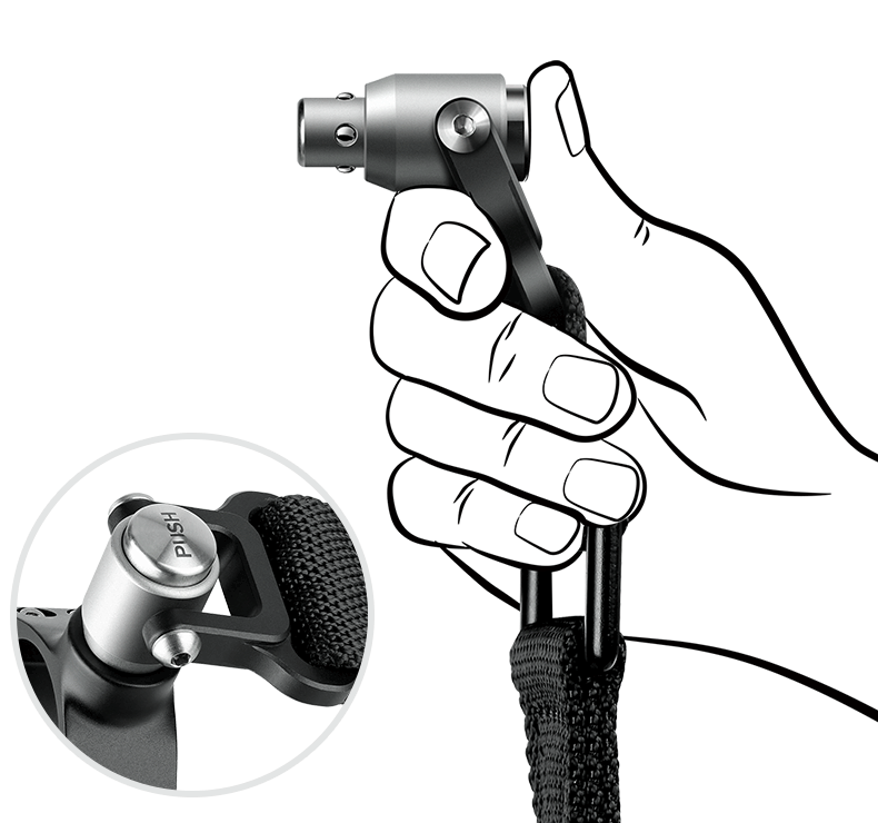 Leofoto Stativtragegurt LM für 3/8" UNC-Gewinde und Stativschelle 32 mm - Stativbeindurchmesser: 32 mm