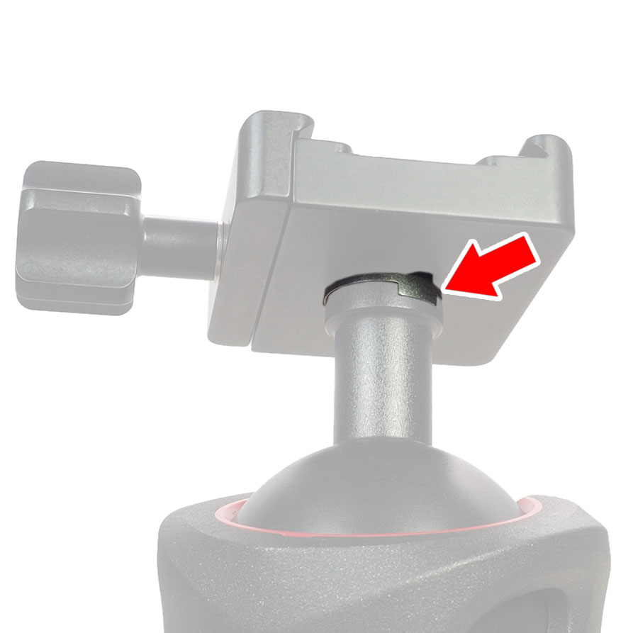 Mounting adapter for 38 mm Dovetail Clamps on Manfrotto MH05*M0 Ballheads and MH055-M8 Fluid Head