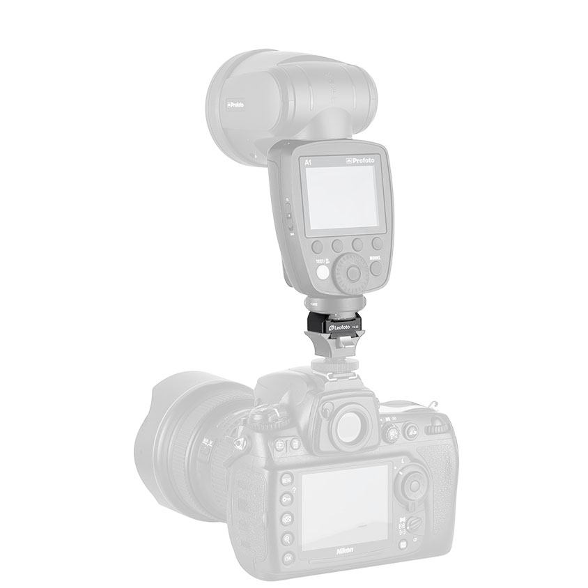 Leofoto FA-10 V quick release plate with cold shoe mount