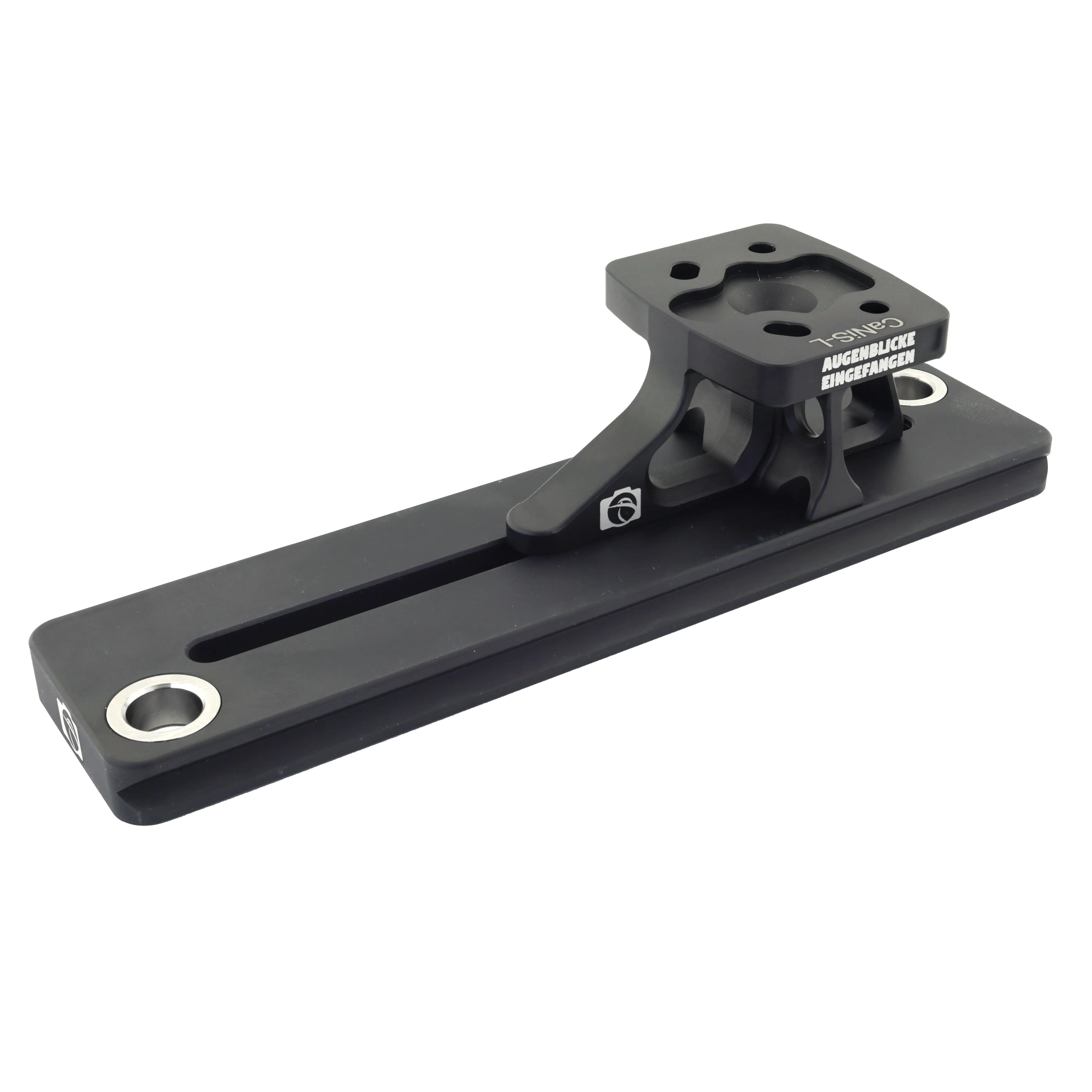Modularer Objektiv-Ersatzfuß CaNiS-L 160 für Teleobjektive von Nikon-Canon-Sony-Sigma - Objektiv-Platte: OP-160 (160 mm) 2 x QD  | Objektiv-Sockel: Canon / Nikon / Sony / Sigma (hoch)
