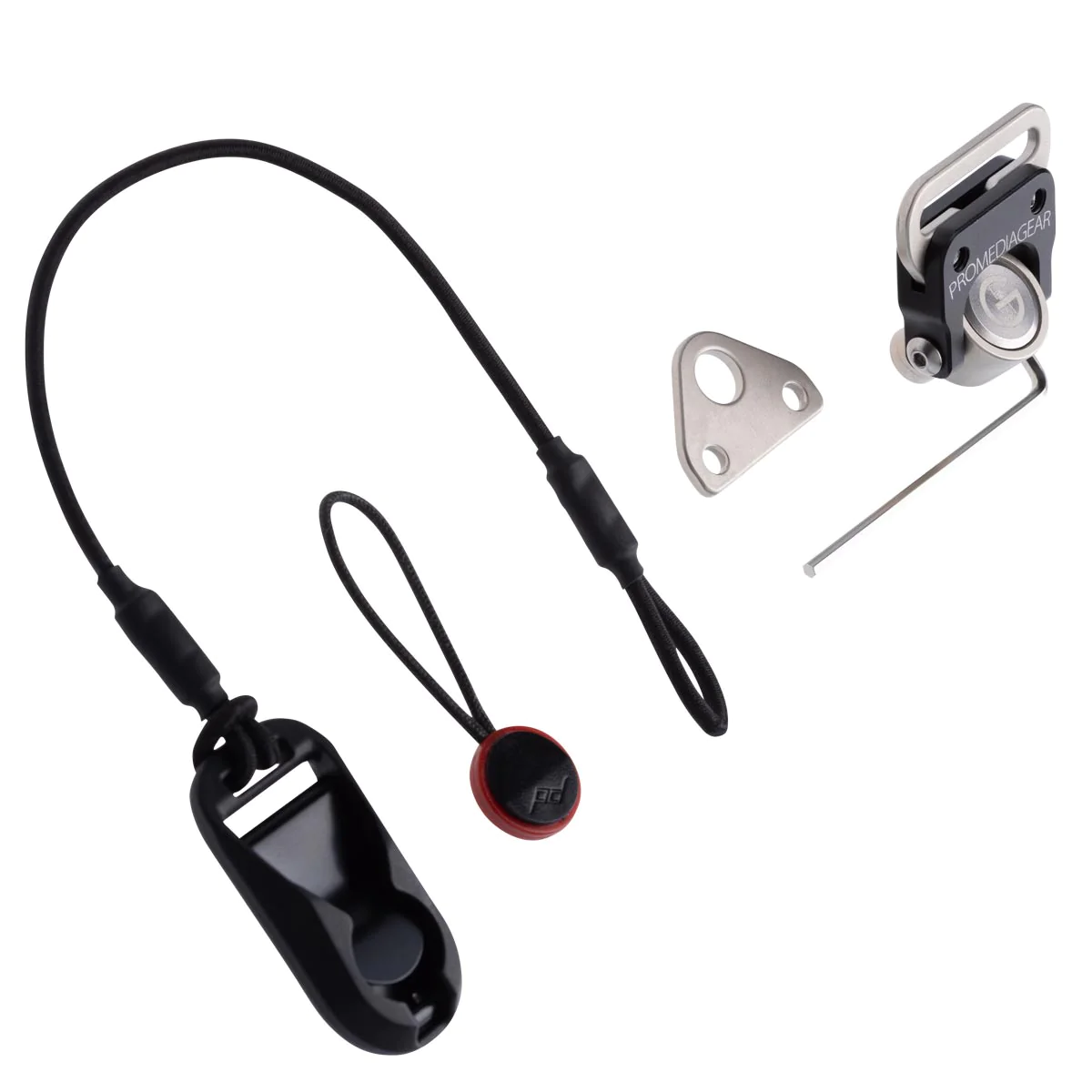 ProMediaGear QDP1 - Conector QD Plug para correas de cámara y mosquetones