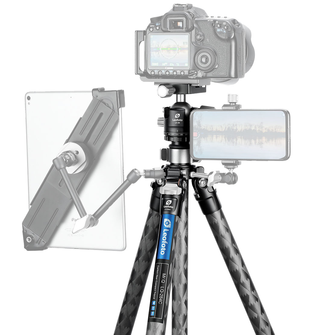Leofoto LQ-284C Karbon-Stativ + Kugelkopf LH-36 - Mr. Q Serie