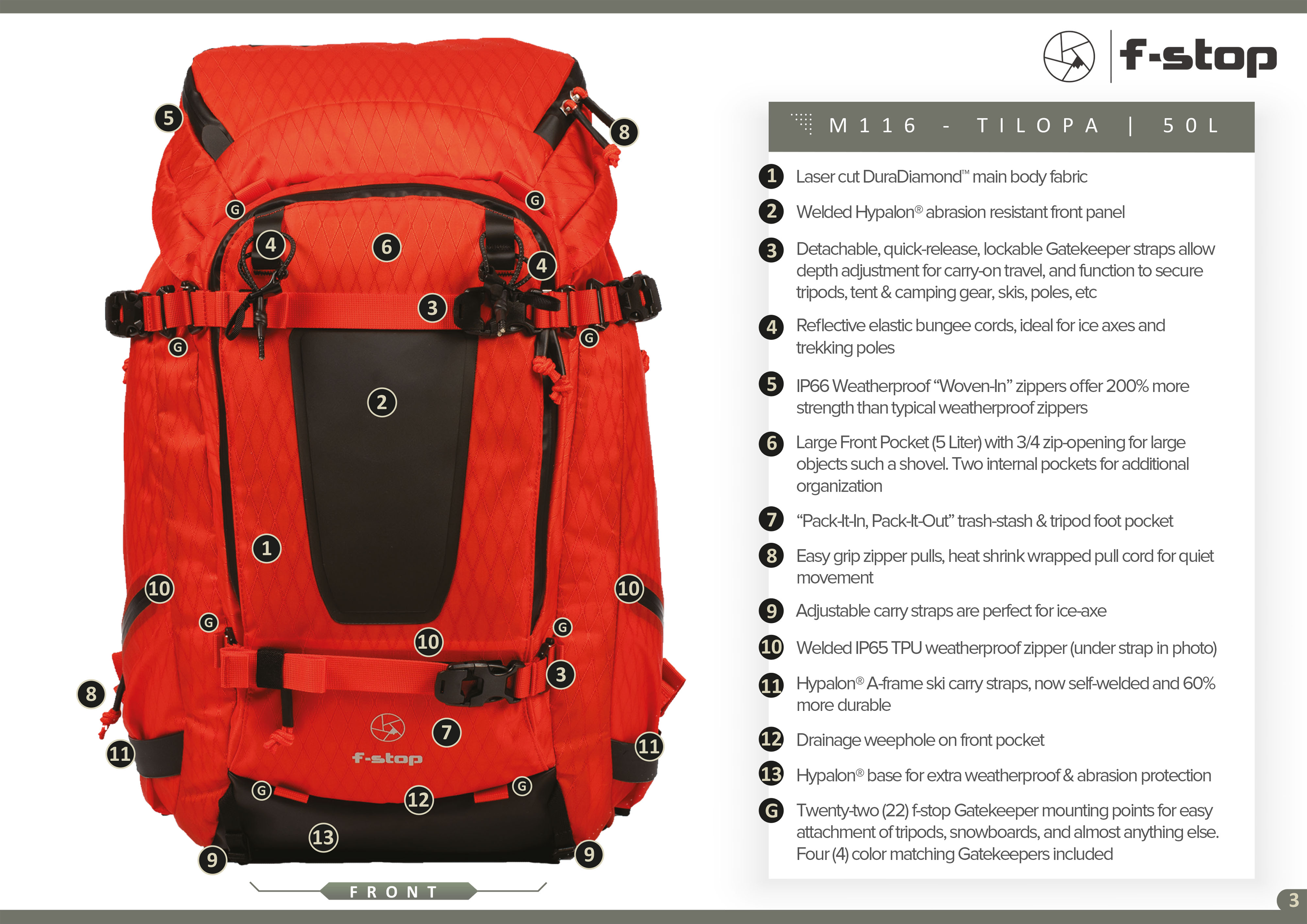 f-stop TILOPA 50L DuraDiamond™ Rucksack Essentials Bundle - Cypress Green