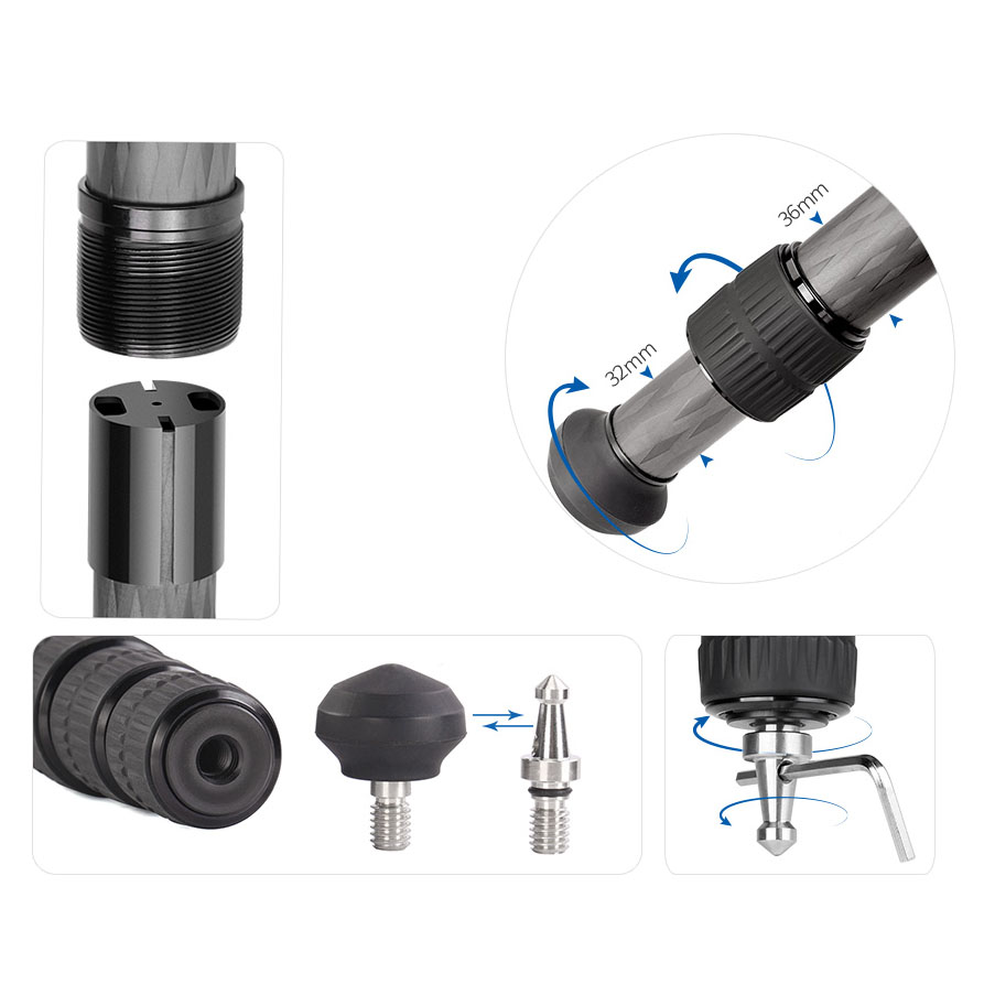 Leofoto LM-362C Summit Karbon-Stativ
