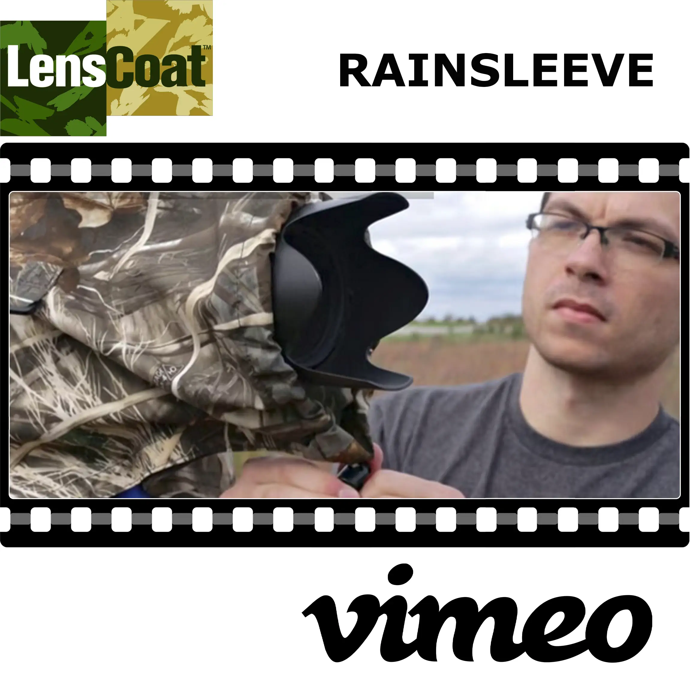 LensCoat RainCoat Rain Sleeve Regenschutz Large  - Farbe:  Realtree Edge LensCoat