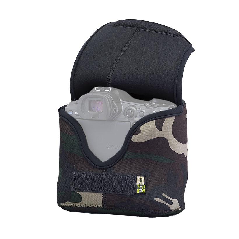 LensCoat Kameratasche BodyBag R für Canon EOS R, R5, R6 mit Batteriegriff - Forest Green Camo - Farbe:  Forest Green Camo LensCoat