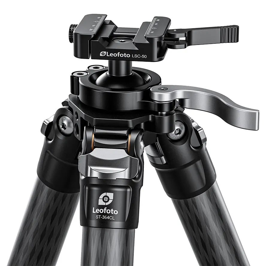 Leofoto ST-364CL trépied carbone à trois pieds avec rotule intégrée (Arca & Picatinny)