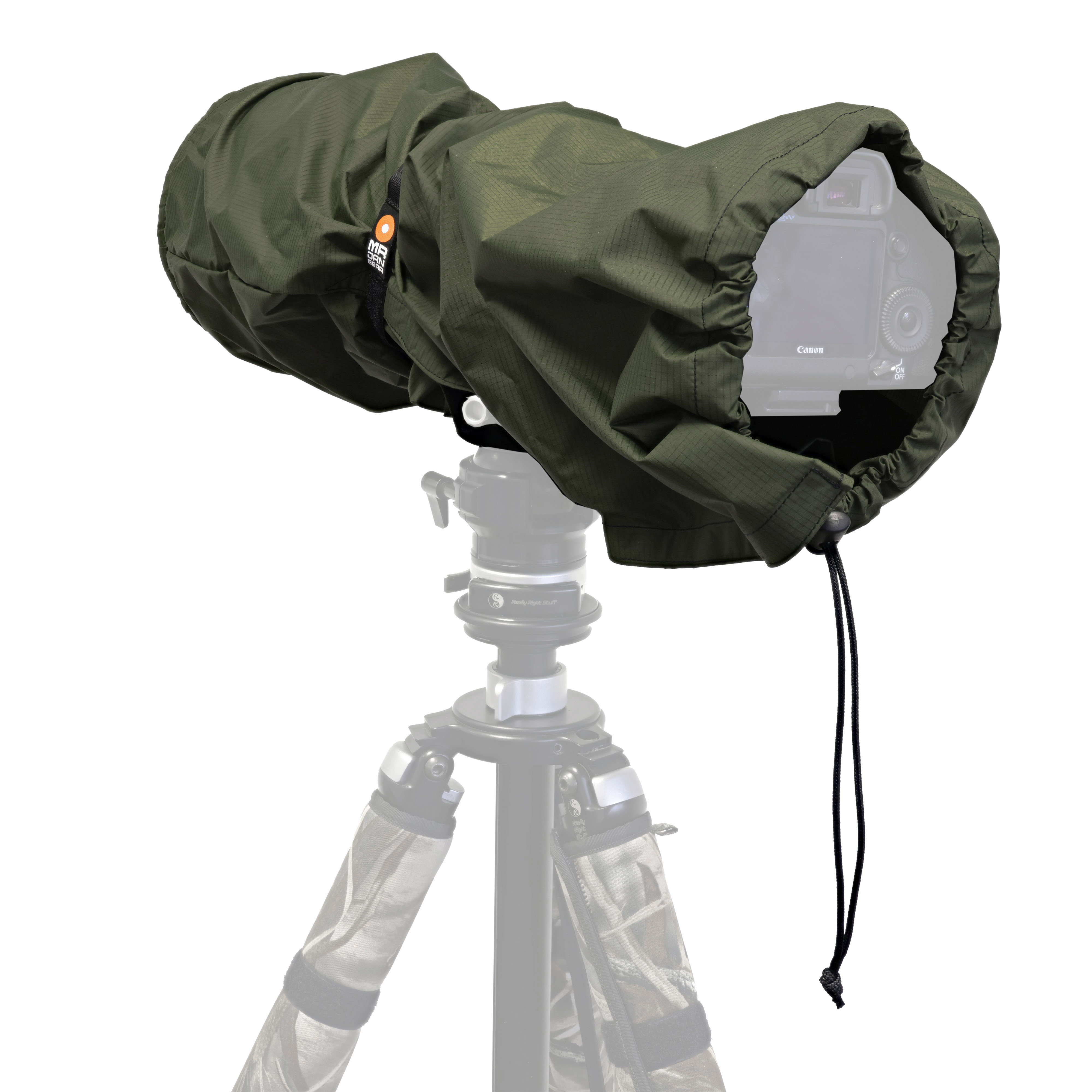 MR JAN GEAR Copricapo per doccia Protezione antipioggia per fotocamera e obiettivo Khaki - ⌀ 18 cm, lunghezza 80 cm - Regenschutz Größe: XL ⌀ 18 cm, length 80 cm | LensCoat Colore/modello: Khaki